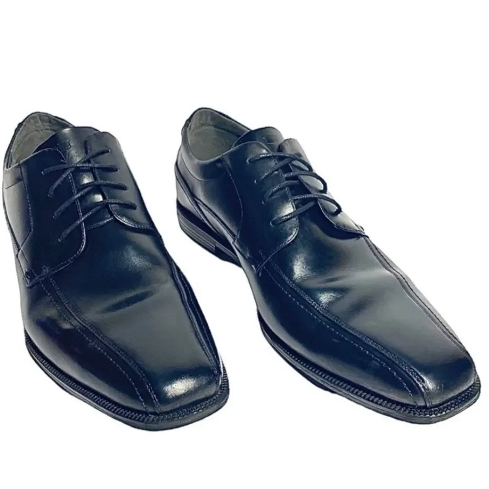 Florsheim Mens Black Leather Oxford Lace Up Size 13 Medium Pre-Owned